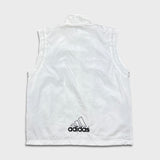 Vintage 90s Adidas by Descente Vest Jacket Mens Large White Stripe Full Zip