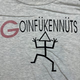Vintage 90s Goinfukennuts T Shirt Mens Medium Gray Funny Novelty Tee