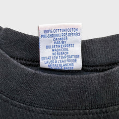Vintage 90s Bulletin Molson Canadian Beer T Shirt Mens Large Black Faded Tee