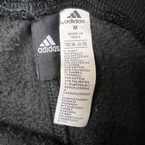Adidas Sweatpants Mens Medium Black Spell Out Wide Leg Fleece Comfort Jogger