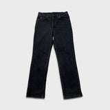 Vintage 90s Levi's 619 Jeans Mens 32x31 Black Slim Straight Orange Tab Dark Wash Denim Pants