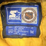 Vintage 90s Starter Boston Bruins Jacket Mens Medium Black NHL Hockey Full Zip