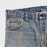 Carhartt B18 STW Jeans Mens 37x30 Traditional Fit Taper Faded Distress Workwear Pants