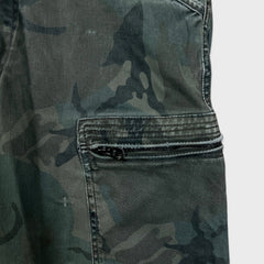 G-Star Raw Pants Mens 29x28 Green Camo Powel 3D Tapered Cuffed Cargo Trousers