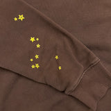 SS22 Sp5der Worldwide Angel Number Hoodie Mens Medium Brown 555 555 Hooded Sweater