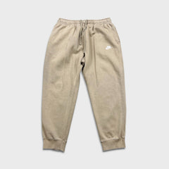 Nike Sportswear Sweatpants Mens XL Beige Swoosh Taper Leg Jogger