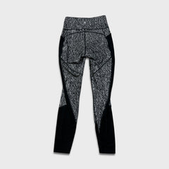 Lululemon Fit Physique Tight Luon Suited Jacquard Womens Size 4 Black Yoga