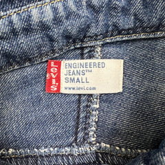 Levi's Engineered Jeans Denim Shirt Mens Small Blue Medium Wash Snap Long Sleeve