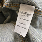 Levi's Strauss Signature Denim Jacket Mens Medium Blue Light Wash Faded Trucker