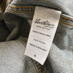 Levi's Strauss Signature Denim Jacket Mens Medium Blue Light Wash Faded Trucker