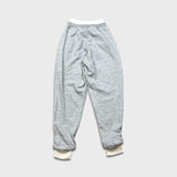 Nike Sportswear Sweatpants Womens Medium Gray Double Waisted Swoosh Taper Leg