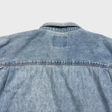 Vintage 90s Levi's Denim Shirt Mens XL Blue Orange Tab Western Button Up