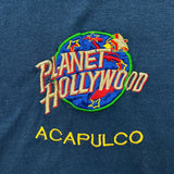 Vintage 90s Planet Hollywood Acapulco T Shirt Mens Large Blue Faded Tee