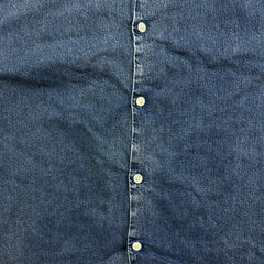 Levi's Denim Shirt Mens Medium Blue Dark Wash Casual Western Jean Button Up