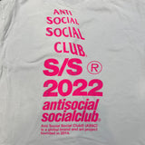 SS 2022 Anti Social Social Club T Shirt Mens Large White ASSC USA Graphic Tee