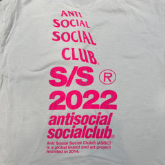 SS 2022 Anti Social Social Club T Shirt Mens Large White ASSC USA Graphic Tee