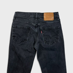 Levi's 511 Jeans Mens 28x30 Black Slim Fit Mid Rise Dark Wash Stretch Denim Pants