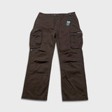 G-Star Raw 3301 Pants Mens 36x30 Brown 3D Straight Relaxed Utility Cargo Trouser