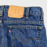 Vintage 90s Levi's 516 Jeans Mens 34x30 Blue Slim Fit Straight Leg Frayed Denim Pants