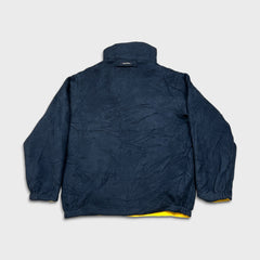 Nautica Jacket Mens XL Yellow NS83 Sailboat Logo Reversible Fleece Full Zip Coat