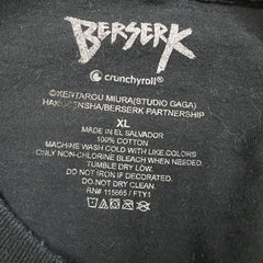 Berserk T Shirt Mens XL Black Guts Anime Crunchyroll Short Sleeve Graphic Tee