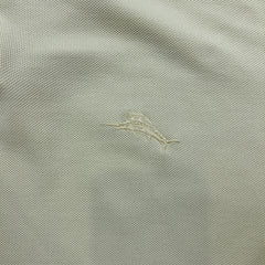 Tommy Bahama Polo Shirt Mens Large Yellow Short Sleeve Logo Preppy Casual