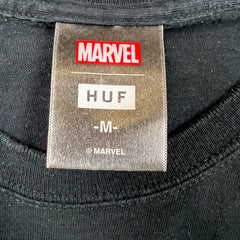 HUF x Marvel Black Suit Spider-Man Black T Shirt Mens Medium Black Superhero Tee