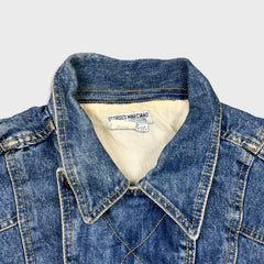 Vintage 80s Guess Denim Jacket Mens XL Blue Georges Marciano Medium Wash USA Trucker