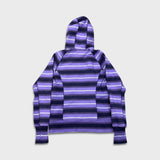 Lululemon Scuba Hoodie Womens Size 10 Purple Striped Full Zip Hooded Sweater