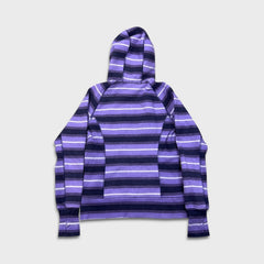 Lululemon Scuba Hoodie Womens Size 10 Purple Striped Full Zip Hooded Sweater