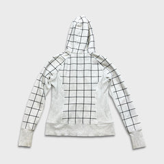 Lululemon Scuba Hoodie Womens Size 8 Gray Striped Full Zip Hooded Sweatshirt