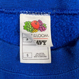 Vintage Fruit of The Loom Blank Sweatshirt Mens Small Blue Crewneck Y2K Pullover