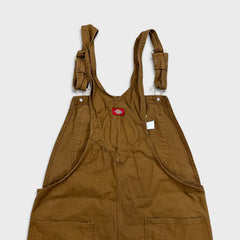 Dickies Overalls Mens 36x32 Brown Bib Hammer Loop Workwear Carpenter Canvas