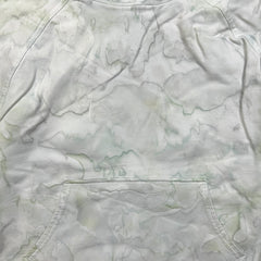 Lululemon LA Pullover Hoodie Womens Size 2 White Watercolor Wash Hooded Sweater