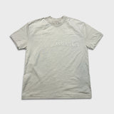 Fear of God Essentials T Shirt Mens Small Gray Rubberized Logo Short Sleeve Tee
