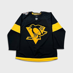 2019 Adidas Pittsburgh Penguins Stadium Series Patch Jersey Mens Large Black Fight Strap