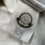 Moncler Maglia Polo Shirt Manica Corta Mens Small White Pique Short Sleeve