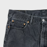 Levi's 550 Jeans Mens 36x28 Black Relaxed Fit Straight Leg Light Wash Baggy Denim Pants
