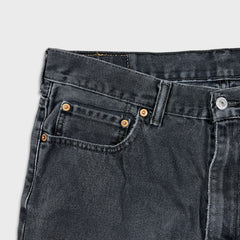 Levi's 550 Jeans Mens 36x28 Black Relaxed Fit Straight Leg Light Wash Baggy Denim Pants