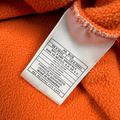 Vinatge Y2K Nike Sportswear Fleece Mens Large Orange Swoosh 1/4 Zip Outdoor Pullover Jacket