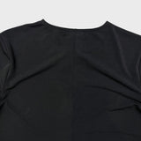 Lauren Ralph Lauren Keyhole Tunic Top Womens Small Black Long Sleeve Shirt