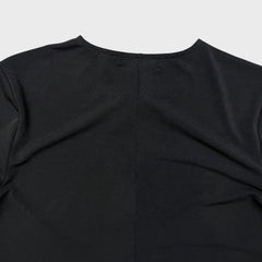 Lauren Ralph Lauren Keyhole Tunic Top Womens Small Black Long Sleeve Shirt