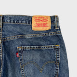 Vintage 90s Levi's 569 Jean Mens 36x34 Blue Loose Straight Dark Wash Baggy Denim Pants