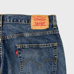 Vintage 90s Levi's 569 Jean Mens 36x34 Blue Loose Straight Dark Wash Baggy Denim Pants