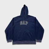 Gap Fleece Mens Large Blue Spell Out Classic Outdoor Pullover Jacket