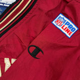Vintage Champion NFL Pro Line San Francisco 49ers Jacket Mens Small Red 90s Pullover