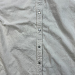 Calvin Klein Jeans Denim Shirt Mens Large White Casual Western Button Up