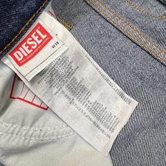 Diesel 2020 D-Viker Jeans Mens 38x30 Blue Regular Straight Fit Dark Wash Denim Pants