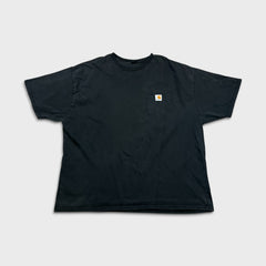 Vintage Carhartt T Shirt Mens XL Black Workwear Faded Short Sleeve Pocket Tee