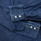 Levi's Barstow Western Denim Shirt Mens Small Dark Wash Long Sleeve Button Up